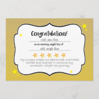 Slimming Group Club Gold Star Award Certificate