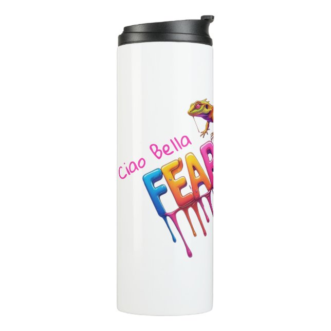 Slimy Gecko Graphics Thermal Tumbler (Rotated Left)