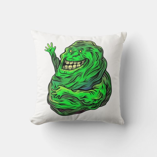 Slimy Green Ghost!  Cushion (Front)
