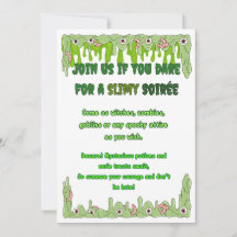 Slimy Halloween Invitation Card