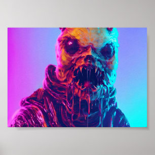 Slimy Horror Creature Poster