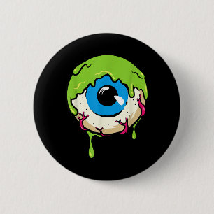 Slimy Human Eye Ball - Creepy Funny Halloween 6 Cm Round Badge