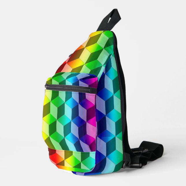 Sling Bag (ao) - Illusion of Rainbow Blocks (Right Corner)