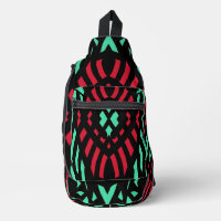 Sling Bag, Multicolor classic modern pattern desig