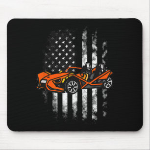 Slingshot Car American Usa Flag 4th Of July  Mouse Pad