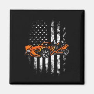 Slingshot Car American Usa Flag 4th Of July Slings Magnet