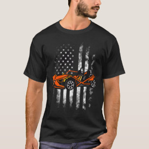 Slingshot Car American Usa Flag 4th Of July  T-Shirt