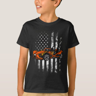 Slingshot Car American Usa Flag 4th Of July  T-Shirt