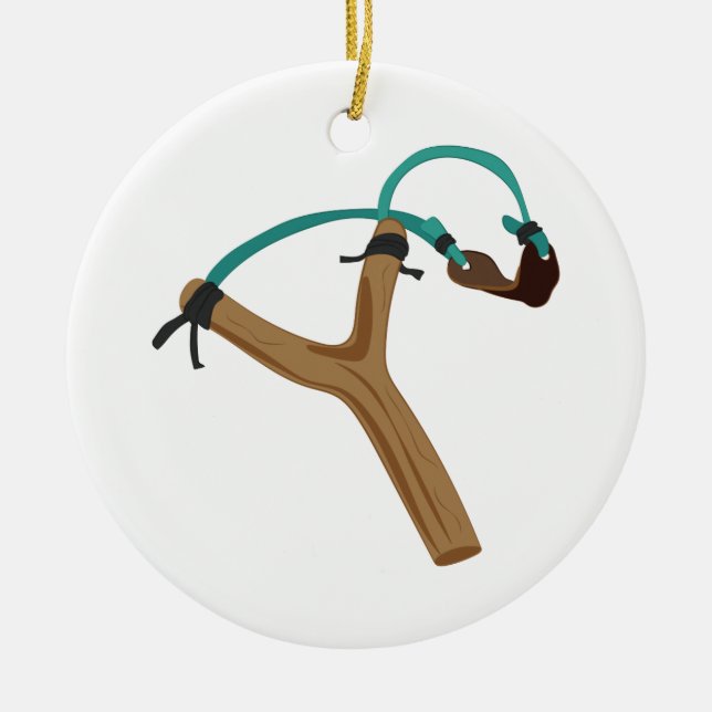 Slingshot Ceramic Tree Decoration (Front)