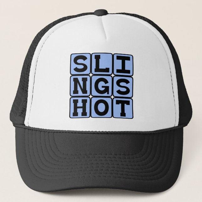 Slingshot, Projectile-Shooting Toy Trucker Hat (Front)