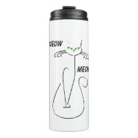 Slinky Black Cat Meow Meow Custom Text Green Eyes