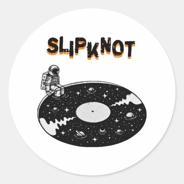 slipknot visual art classic round sticker (Front)