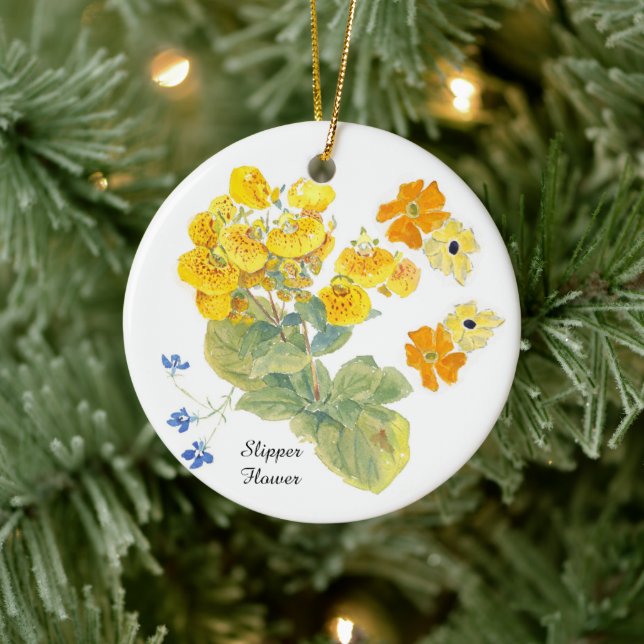 Slipper Flower Ceramic Tree Decoration (Tree)