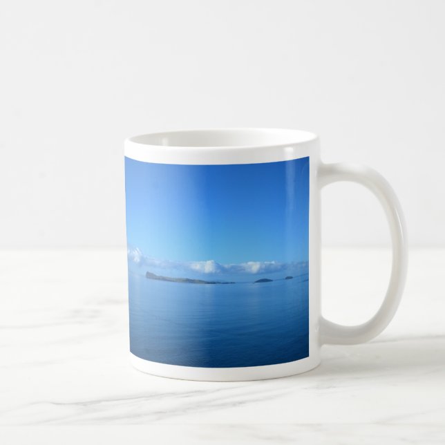 Slipper Island Blue Sky from Mt Paku Coffee Mug (Right)