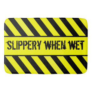 slippery when wet bath mat