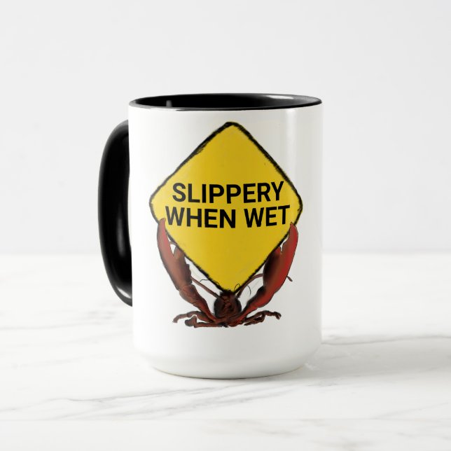 Slippery when wet mug (Front Left)
