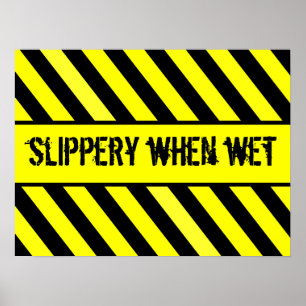 slippery when wet poster