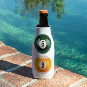 SlipperyJoe 69 hard pool table two billiard balls  Bottle Cooler