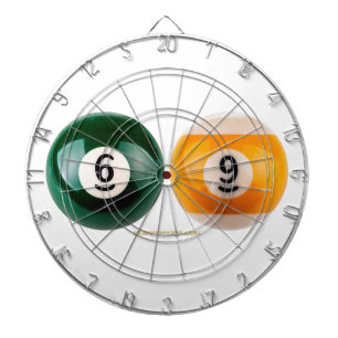 SlipperyJoe 69 hard pool table two billiard balls  Dartboard