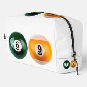 SlipperyJoe 69 hard pool table two billiard balls Dopp Kit