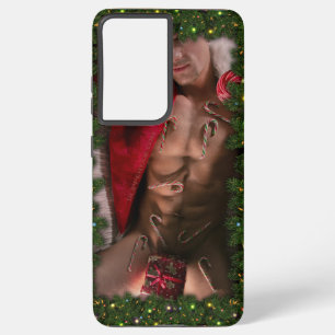SlipperyJoe candy canes male chest lollipop colorf Samsung Galaxy Case