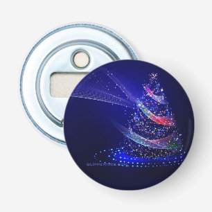 SlipperyJoe Christmas tree digital translucent red Bottle Opener