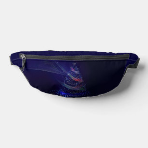 SlipperyJoe Christmas tree digital translucent red Bum Bags