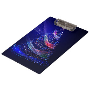 SlipperyJoe Christmas tree digital translucent red Clipboard
