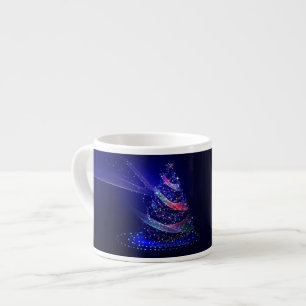 SlipperyJoe Christmas tree digital translucent red Espresso Cup