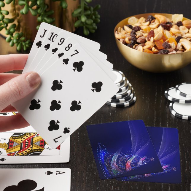 SlipperyJoe Christmas tree digital translucent red Playing Cards (In Situ)