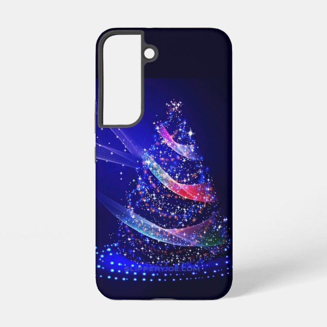 SlipperyJoe Christmas tree digital translucent red Samsung Galaxy S22 Case (Back)