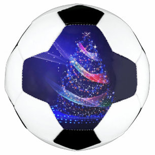 SlipperyJoe Christmas tree digital translucent red Soccer Ball