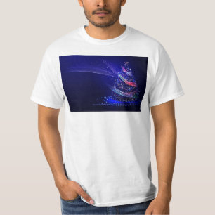 SlipperyJoe Christmas tree digital translucent red T-Shirt