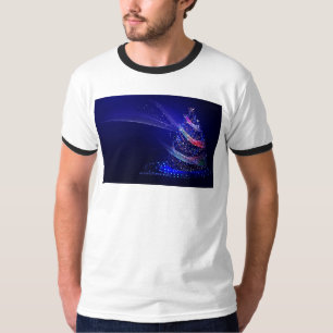 SlipperyJoe Christmas tree digital translucent red T-Shirt