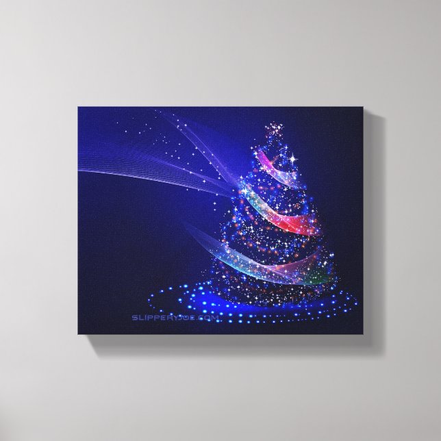 SlipperyJoe digitally rendered Christmas tree beau Canvas Print (Front)