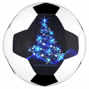 SlipperyJoe digitally rendered Christmas tree beau Soccer Ball