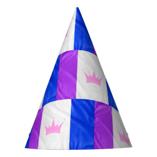 SlipperyJoe drag pride flag purple white blue crow Party Hat