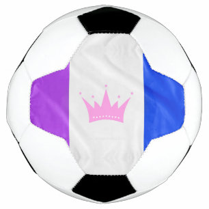 SlipperyJoe drag pride flag purple white blue crow Soccer Ball