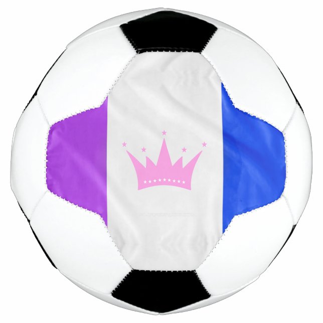 SlipperyJoe drag pride flag purple white blue crow Soccer Ball (Front)