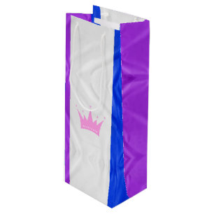 SlipperyJoe drag pride flag purple white blue crow Wine Gift Bag