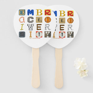 SlipperyJoe embrace diversity metaphor LGBTQIA glo Hand Fan