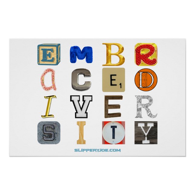 SlipperyJoe embrace diversity metaphor LGBTQIA glo Poster (Front)