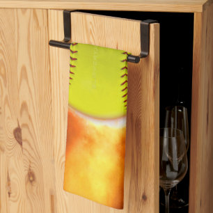 SlipperyJoe, Fireball Raspberry, Softball on fire, Tea Towel