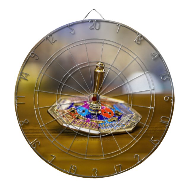 SlipperyJoe Hanukkah dreidel gift octagonal base b Dartboard (Front)
