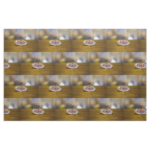 SlipperyJoe Hanukkah dreidel gift octagonal base b Fabric