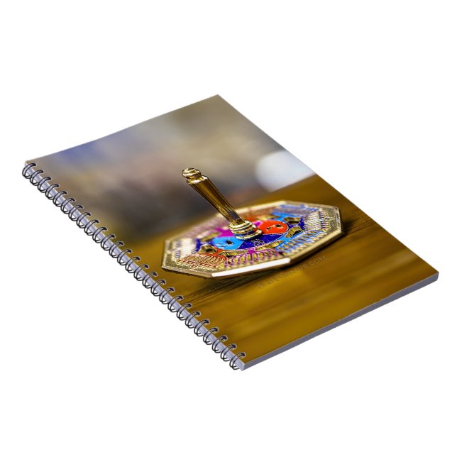 SlipperyJoe Hanukkah dreidel gift octagonal base b Notebook (Right Side)