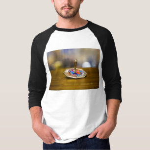 SlipperyJoe Hanukkah dreidel gift octagonal base b T-Shirt