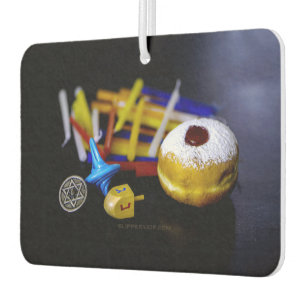 SlipperyJoe Hanukkah symbolic still life holiday e Car Air Freshener