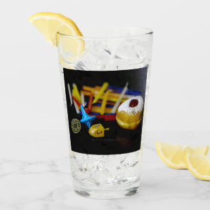 SlipperyJoe Hanukkah symbolic still life holiday e Glass