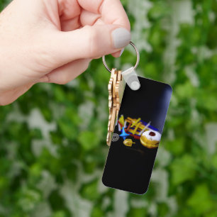 SlipperyJoe Hanukkah symbolic still life holiday e Key Ring